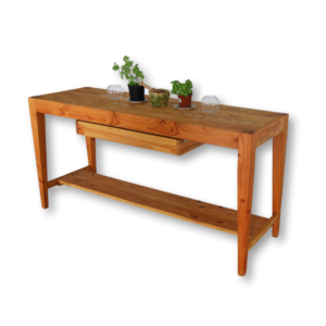 kitchen island table made from douglas pine