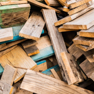 Pallet wood waste background,wood trash